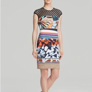 NWT CLOVER CANYON Ink Strokes neoprene bodycon‎ sleeveless dress Size XS